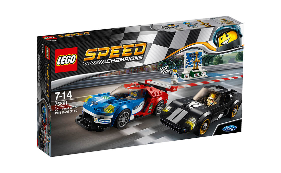 

Конструктор LEGO 2016 Форд GT та 1966 Форд GT40 366 деталей (75881)