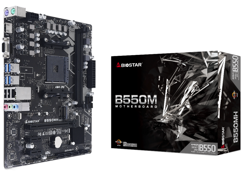 

Материнская плата Biostar B550MH Ver. 6.1 (sAM4, AMD B550)