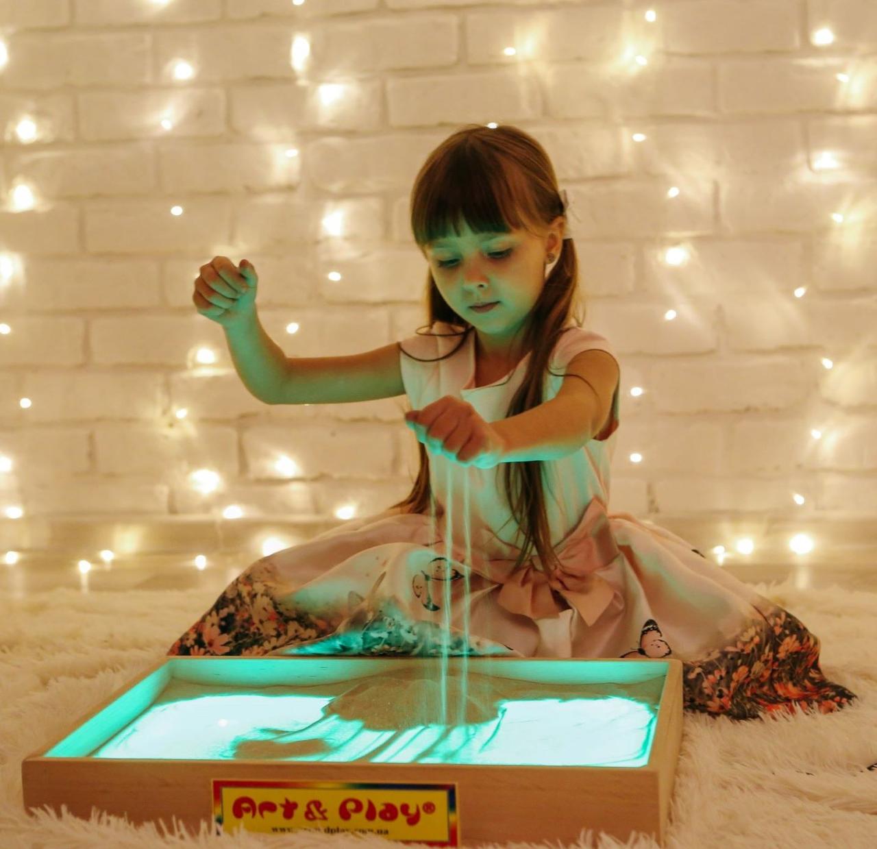 

Световая песочница Art&Play® 50х33см с цветной подсветкой дерево ольха
