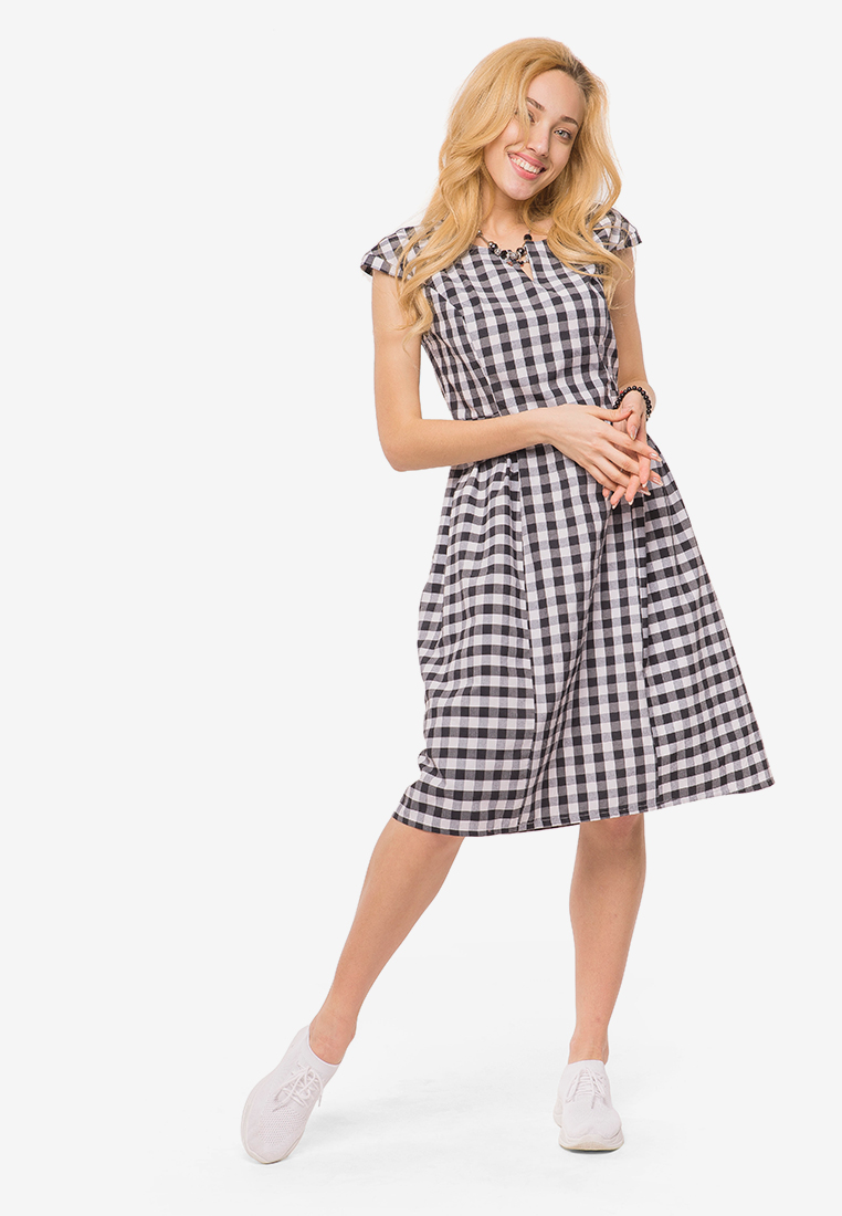 

Платье женское летнее Modniy OAZIS  белый с черным (90377/2, Платье женское летнее Modniy OAZIS 48 белый с черным (90377/2 48)