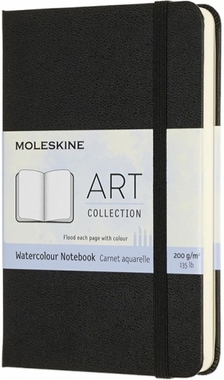 

Скетчбук Moleskine Art Watercolour кишеньковий 9 х 14 см нелінований чорний