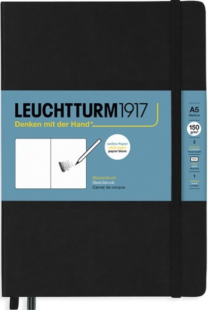 

Скетчбук Leuchtturm1917 Medium середній 14,5 х 21 см чорний
