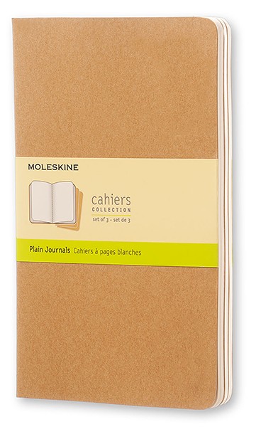 

Набір зошитів Moleskine Cahier середній 13 х 21 см нелінований бежевий