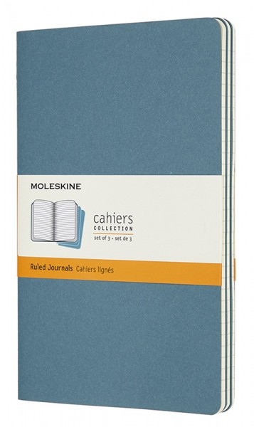 

Набір зошитів Moleskine Cahier середній 13 х 21 см в лінію жвавий блакитний