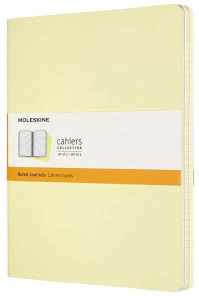 

Набір зошитів Moleskine Cahier великий 19 х 25 см в лінію ніжний жовтий