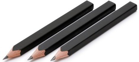 

Набір з трьох графітових олівців Moleskine 3 Black Wood Pencils Set
