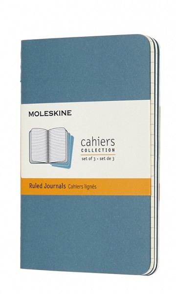 

Набір зошитів Moleskine Cahier кишеньковий 9 х 14 см в лінію жвавий блакитний