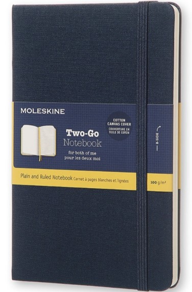 

Блокнот Moleskine Two-Go 11,5 х 17,5 см синій