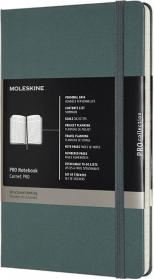 

Блокнот недатований Moleskine PRO середній 13 х 21 см лісовий зелений
