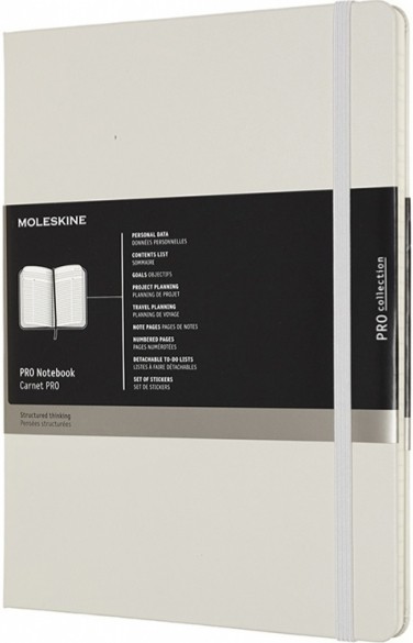 

Блокнот недатований Moleskine PRO великий 19 х 25 см сірий