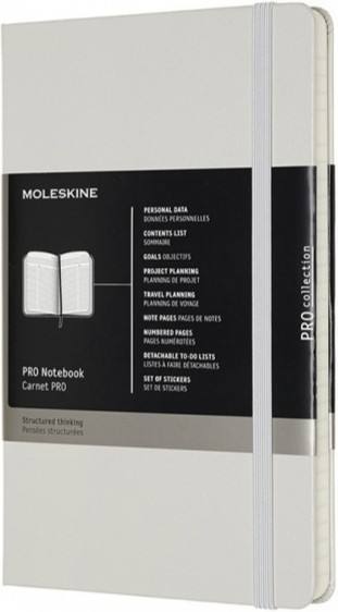 

Блокнот недатований Moleskine PRO середній 13 х 21 см сірий