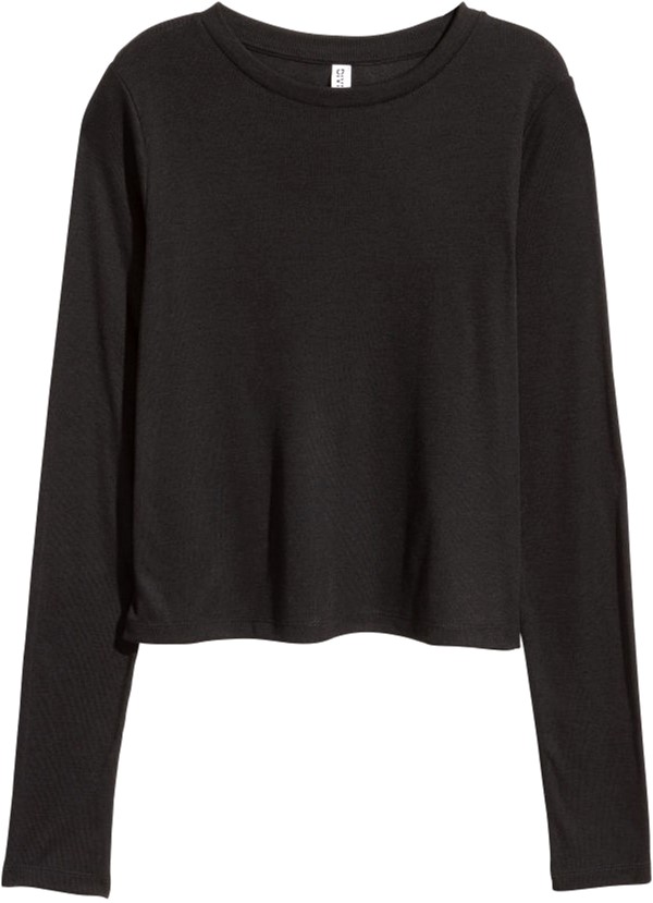 

Лонгслив H&M 2hm033000410 XS Черный