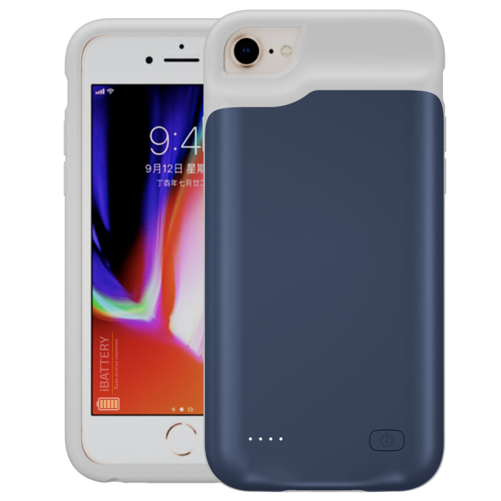 

Чехол зарядка iBattery для iPhone 6/6s/7/8 6000 mAh blue