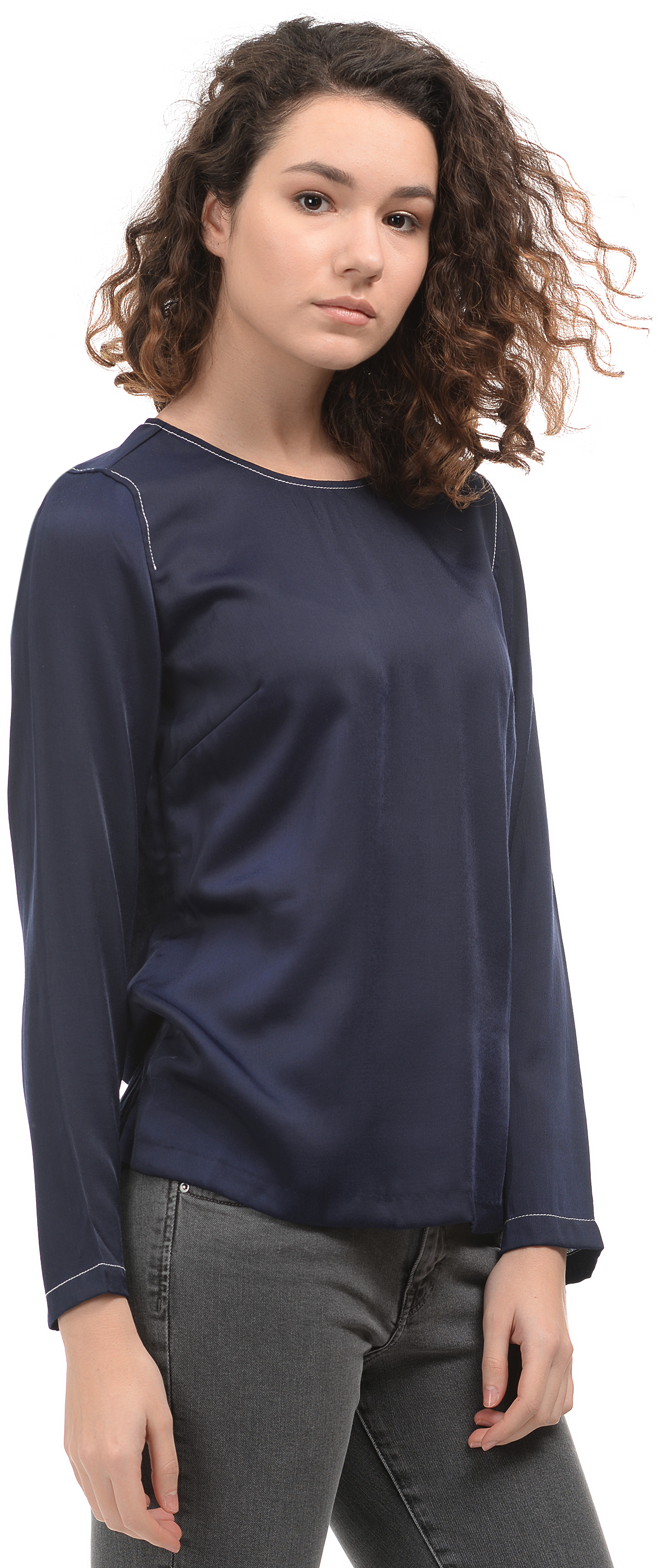 

Блузка H&M 2hm061100032 42 Темно-синяя