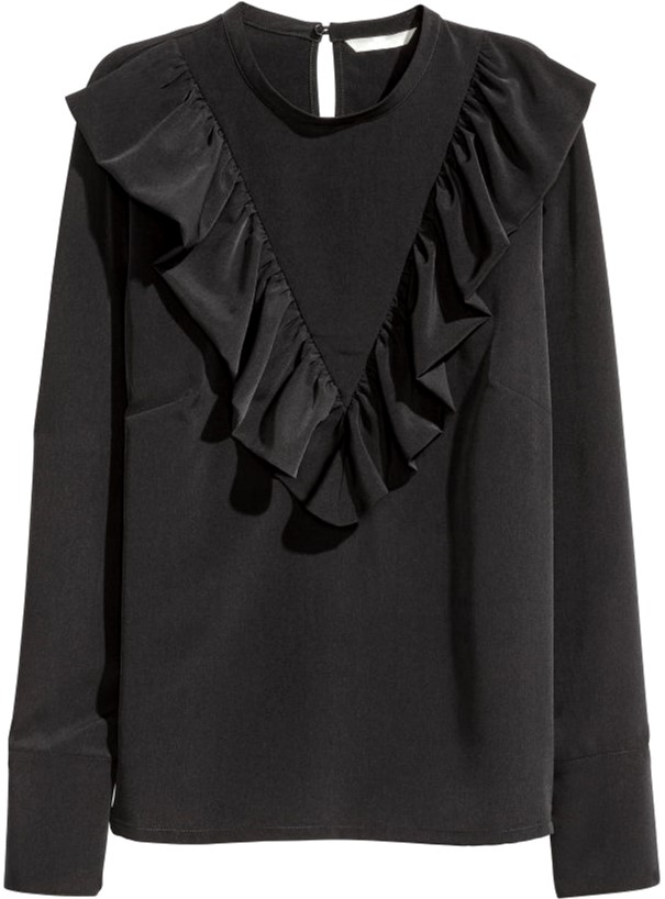 

Блузка H&M 2hm061100043  Черная, Блузка H&M 2hm061100043 34 Черная