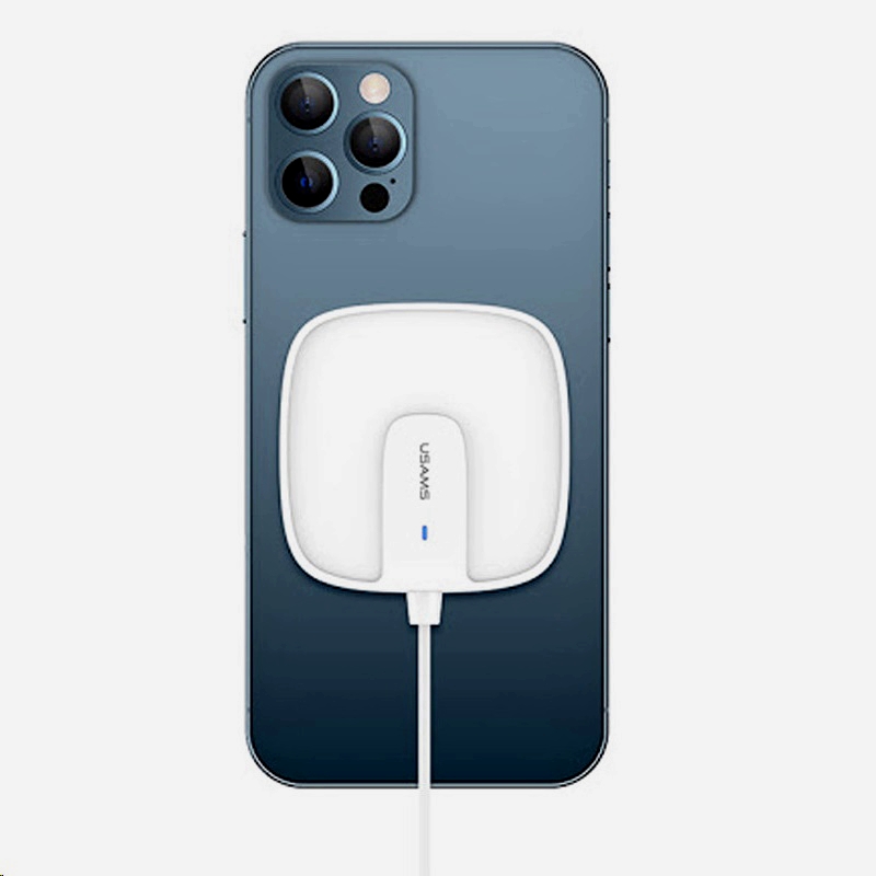 

Беспроводное зарядное устройство Usams US-CD159 W1, 15W, Type-C (магнитный) Белый