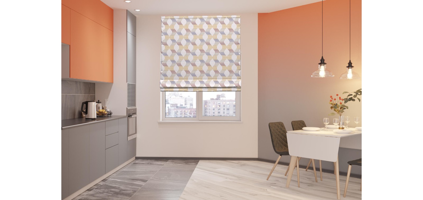 

Римская штора VERNST "Волны-2" 90*160 разноцветный