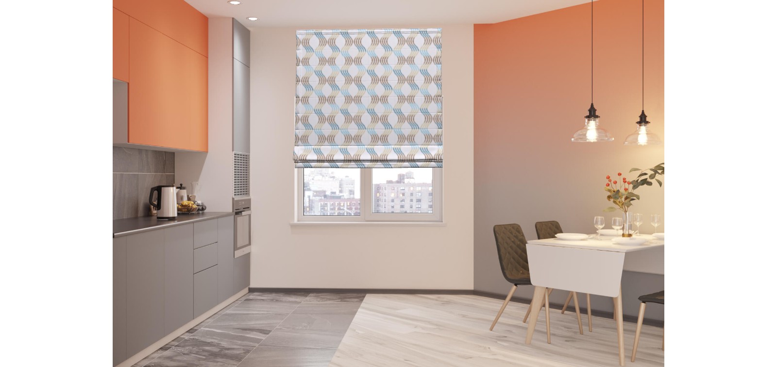 

Римская штора VERNST "Волны-1" 120*180 разноцветный