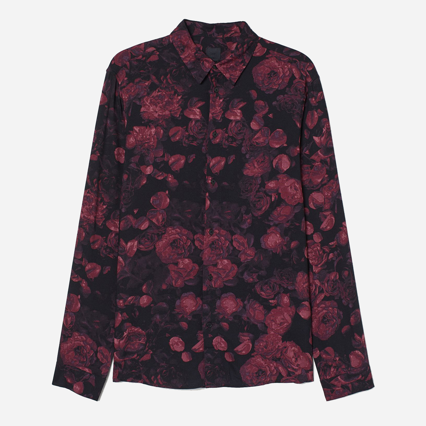 

Рубашка H&M 6953250sm S Черная с сиреневым