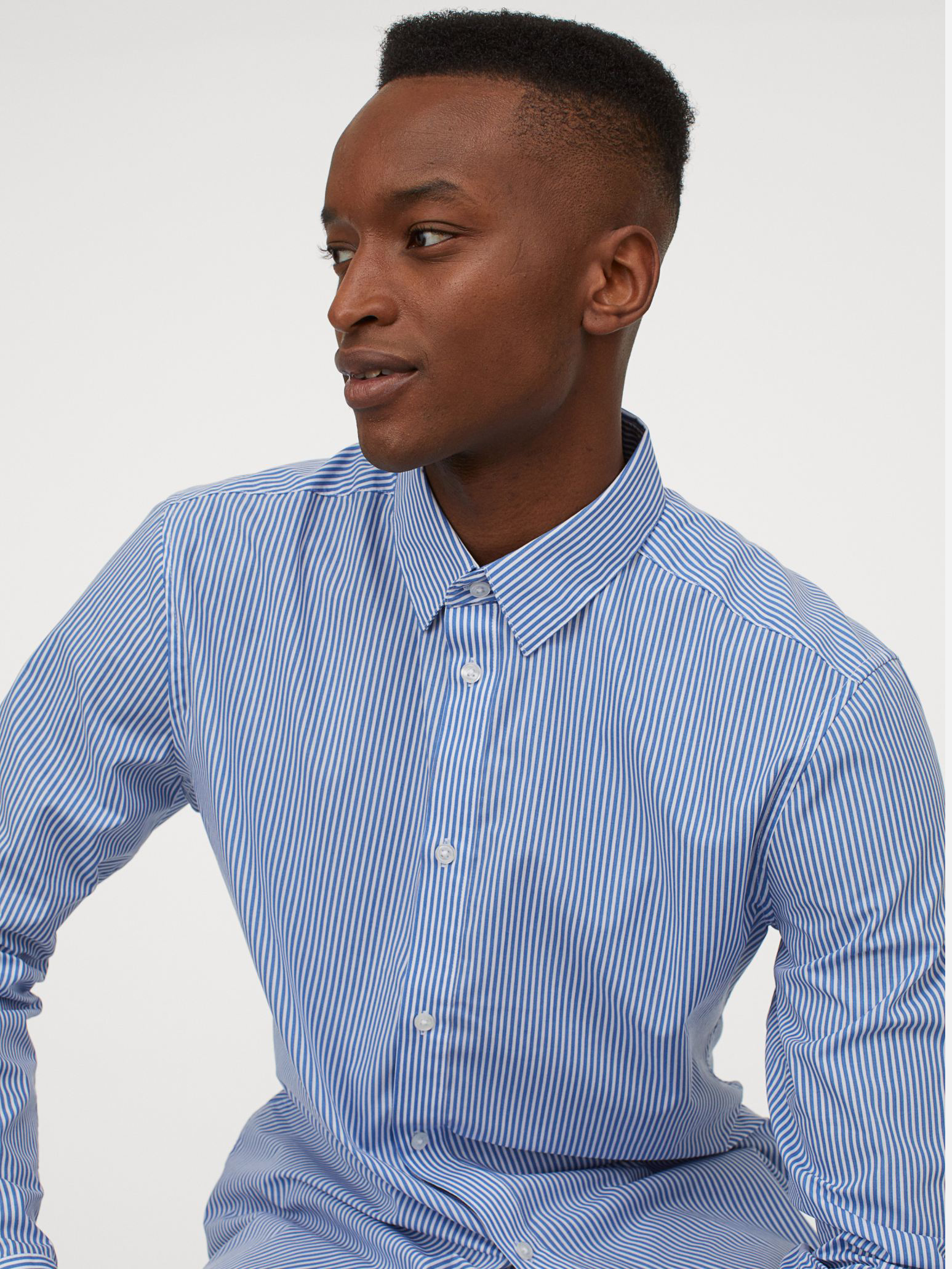 

Рубашка H&M 7817580sm  Белая с голубым, Рубашка H&M 7817580sm XS Белая с голубым