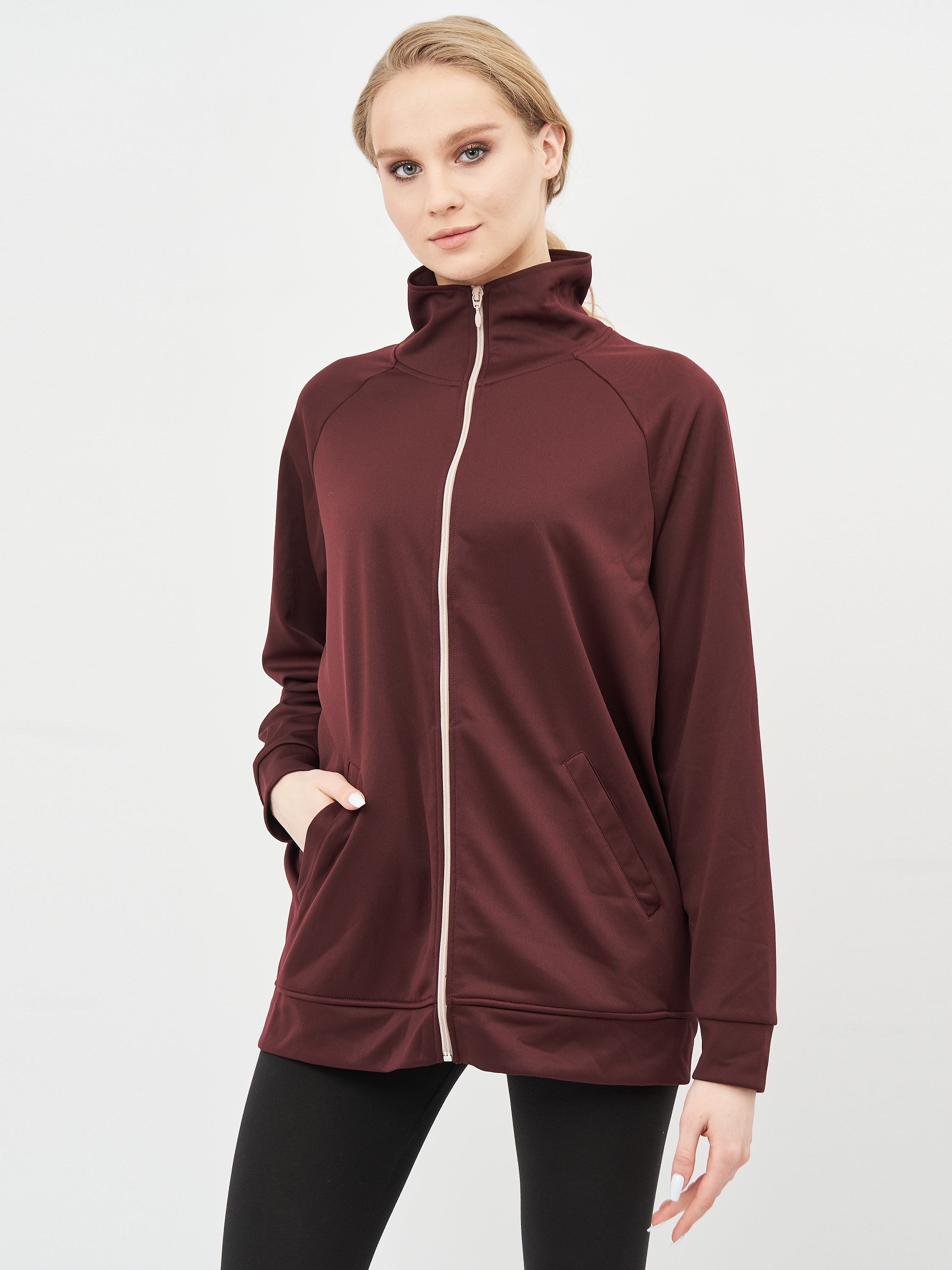 

Спортивная кофта H&M 2602-554141  Бордовая, Спортивная кофта H&M 2602-554141 L Бордовая