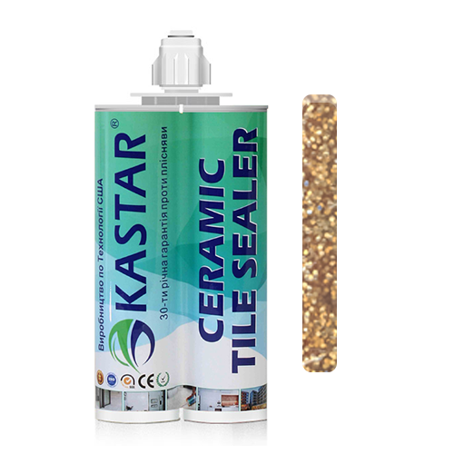 

Двухкомпонентная эпоксидная фуга затирка Kastar Ceramic Tile Sealant Flow Gold/Бронзовый, 400мл.