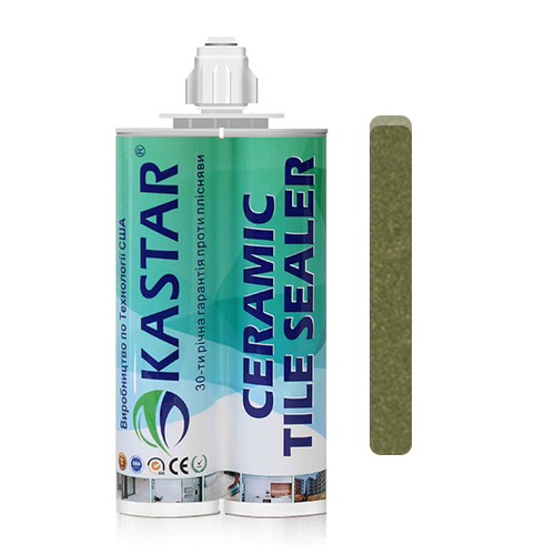 

Двухкомпонентная эпоксидная фуга затирка Kastar Ceramic Tile Sealant Jade Gold/Оливка, 400мл.