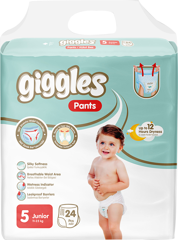 

Подгузники-трусики детские Giggles junior 11-25 кг 24 шт (8680131205158)