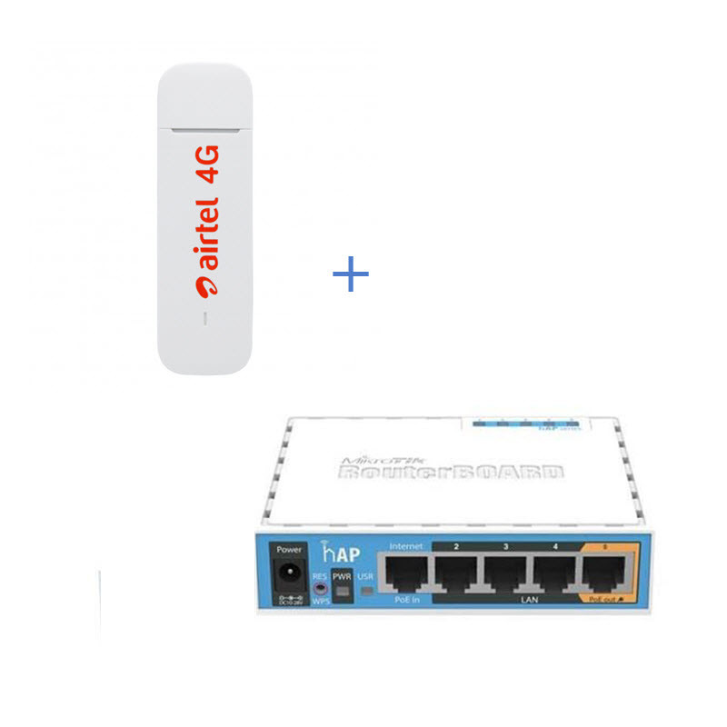 

Комплект WiFi роутер Mikrotik 951 + 3G / 4G модем Huawei E3372