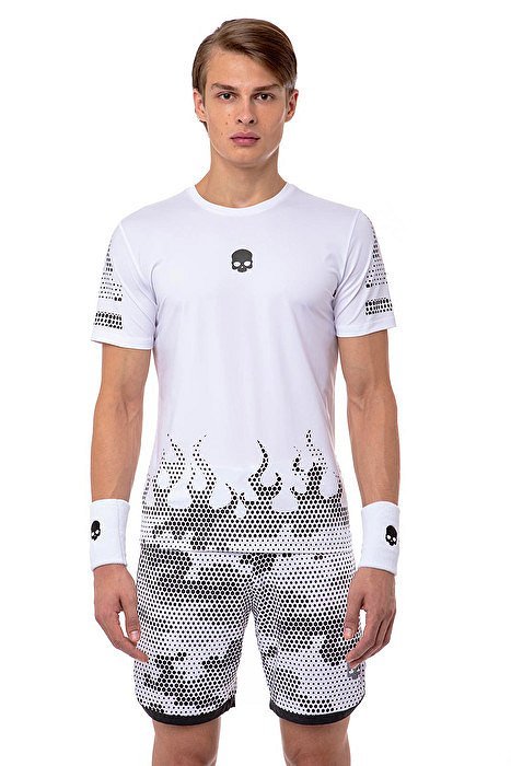 

Футболка Hydrogen WHITE/BLACK для тенниса S белая с черным
