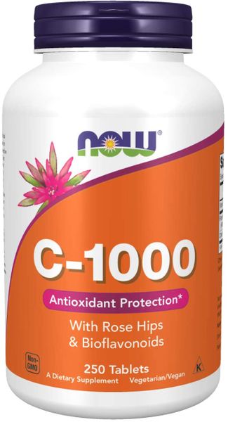 

Витамин С Vitamin C-1000 with Rose Hips and Bioflavonoids Now Foods 250 таблеток (NF169)