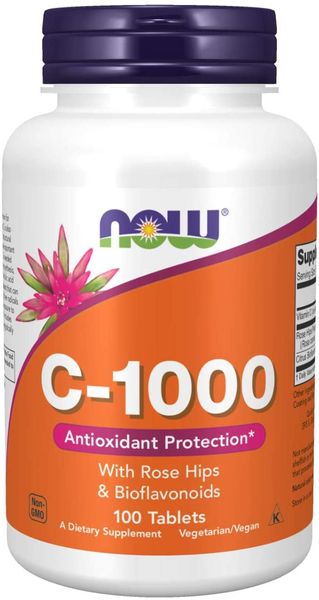 

Витамин С Vitamin C-1000 with Rose Hips and Bioflavonoids Now Foods 100 таблеток (NF830)