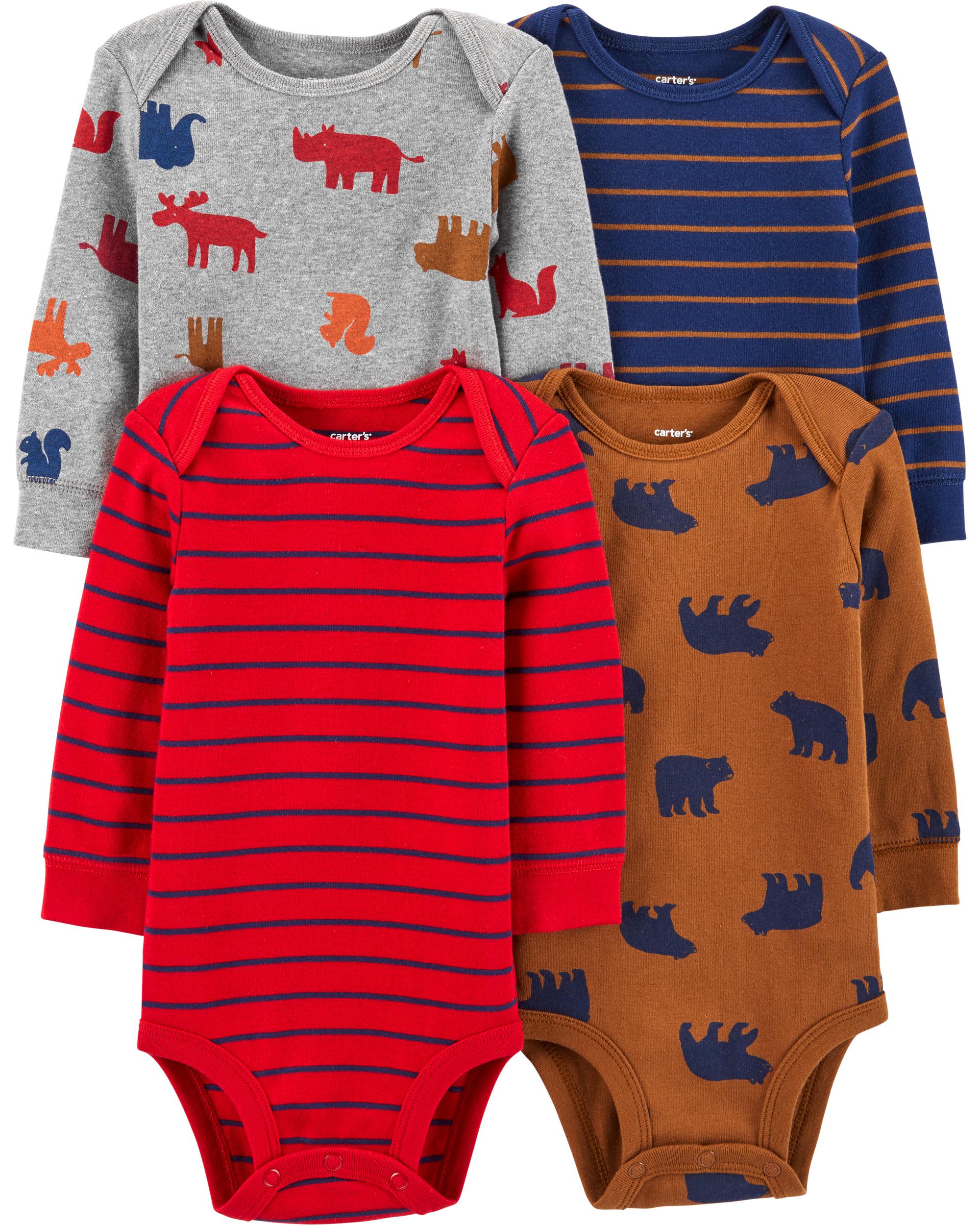 

Боди Carters 1J349510 4 шт 6M 61-69 см Красный с серым, синим и коричневым