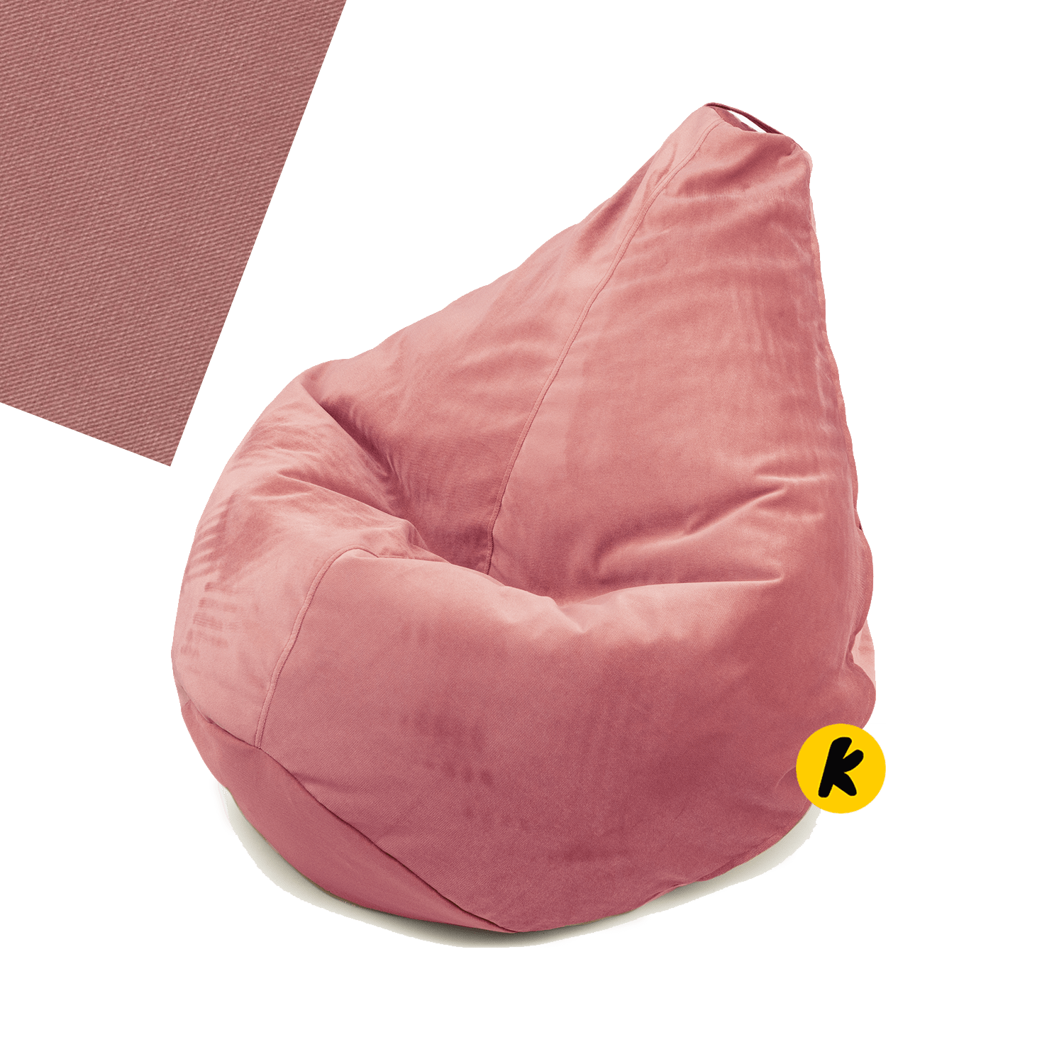 

Кресло Груша Kmeshok Велюр 110/75 см Розовый