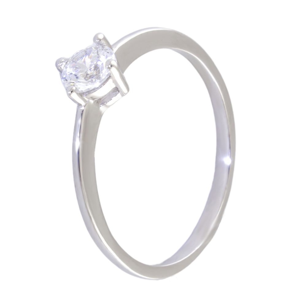 

Срібна каблучка 925 проби 1,3 г з кристалом Swarovski 1,2 карат BoutiqueTV розмір 16.5