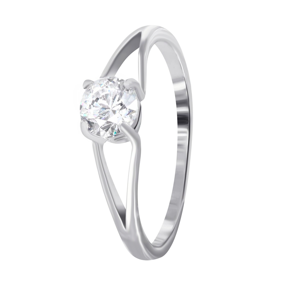 

Срібна каблучка 925 проби 1,6 г з кристалом Swarovski 1,2 карат Silvex925 розмір 17.5