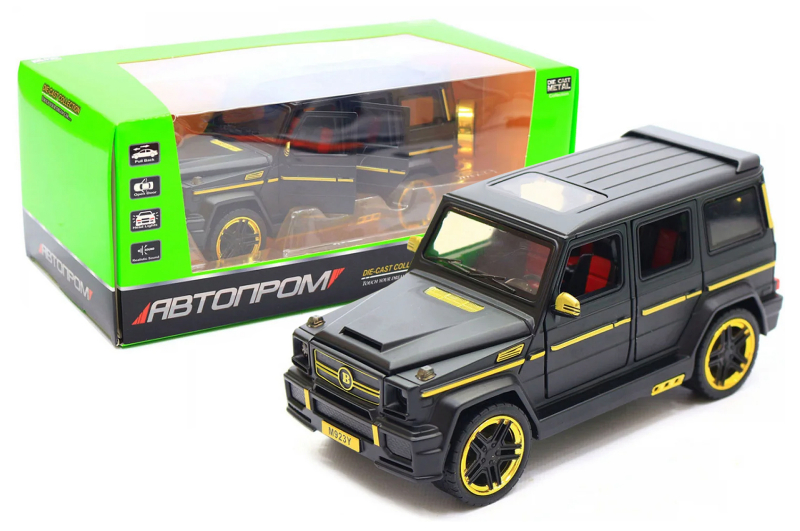 

Металлическая машинка Mercedes-benz G65 AMG Brabus Мерседес Гелендваген Брабус, 1:24, Автопром, 7688MB