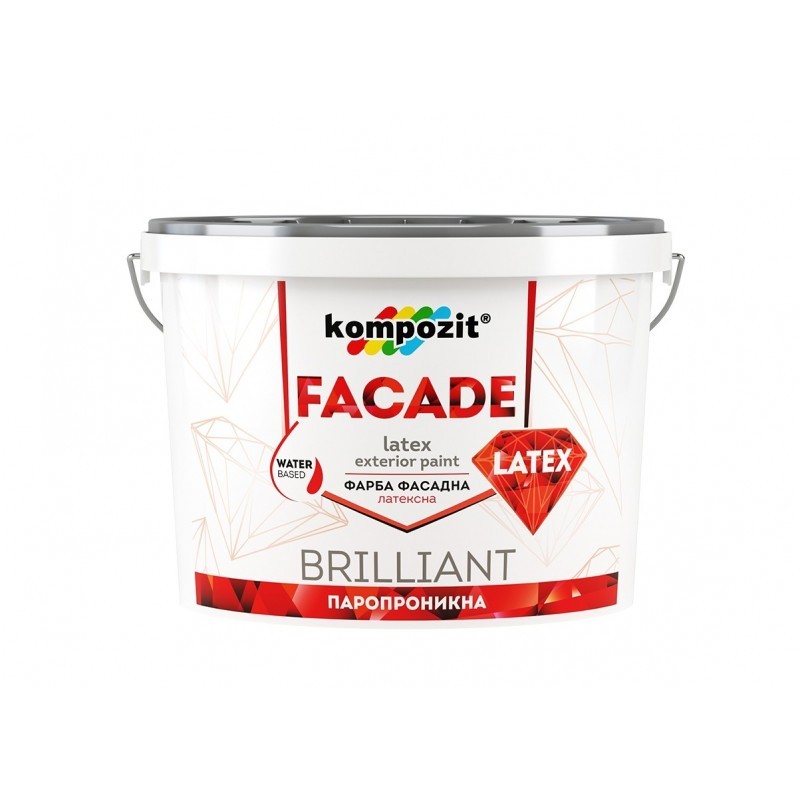 

Краска фасадная Kompozit Facade Latex 7 кг (4820085742222)