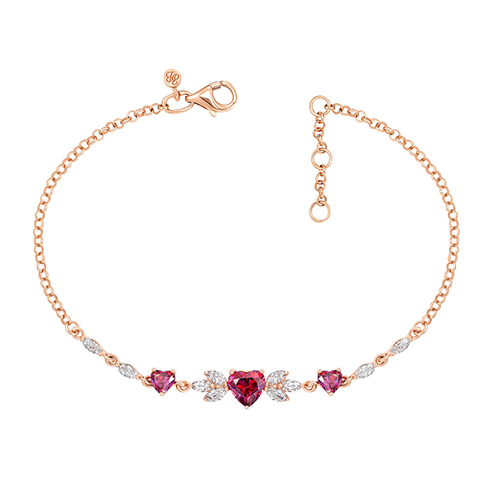 

Браслет из красного золота с кристаллами Swarovski 000138818 17.5 размера