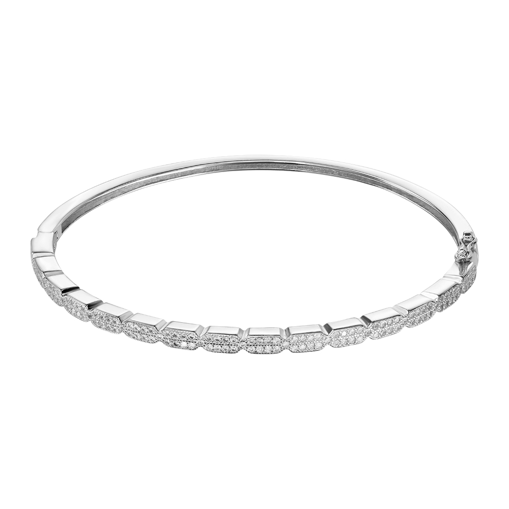 

Серебряный браслет с фианитами 000134964 б/р размера