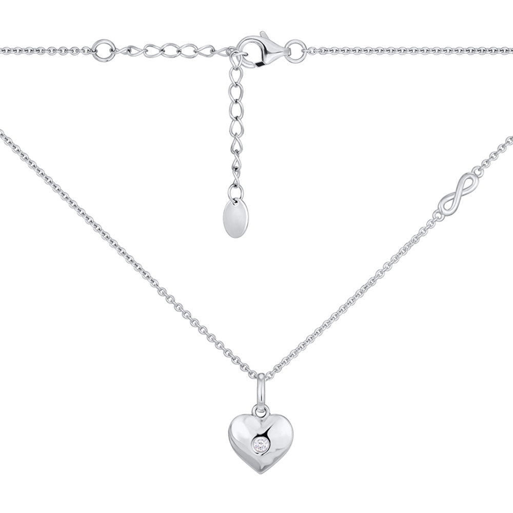 

Серебряное колье с фианитом 000140352 40 размера