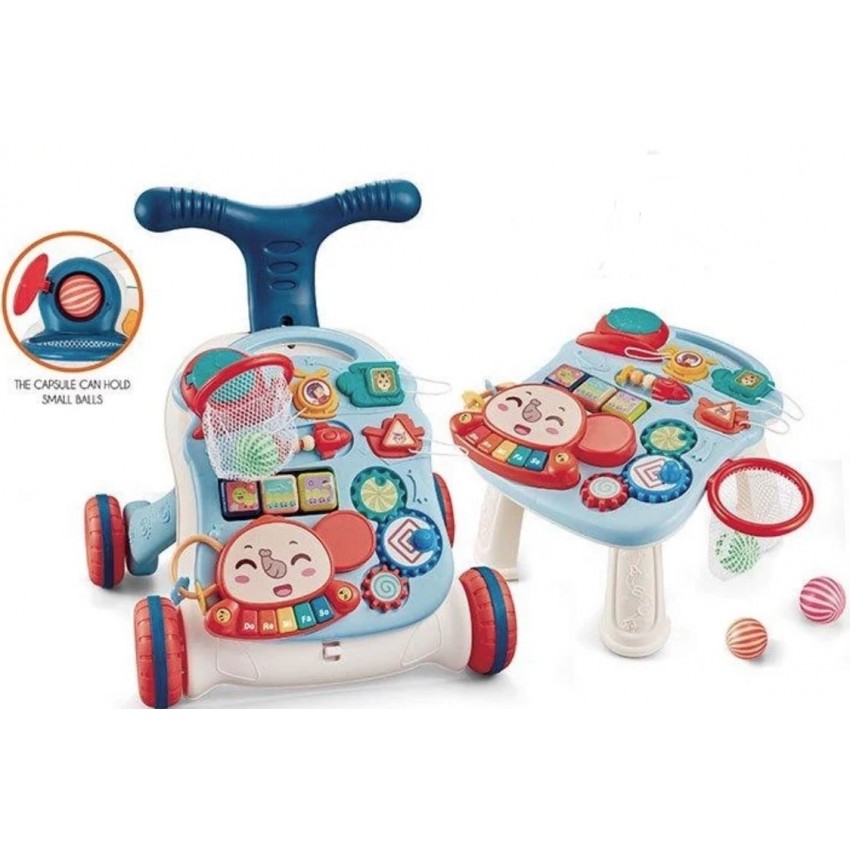 

Игровой центр бизиборд каталка 2в1 Musical Stroller N6038 Голубой