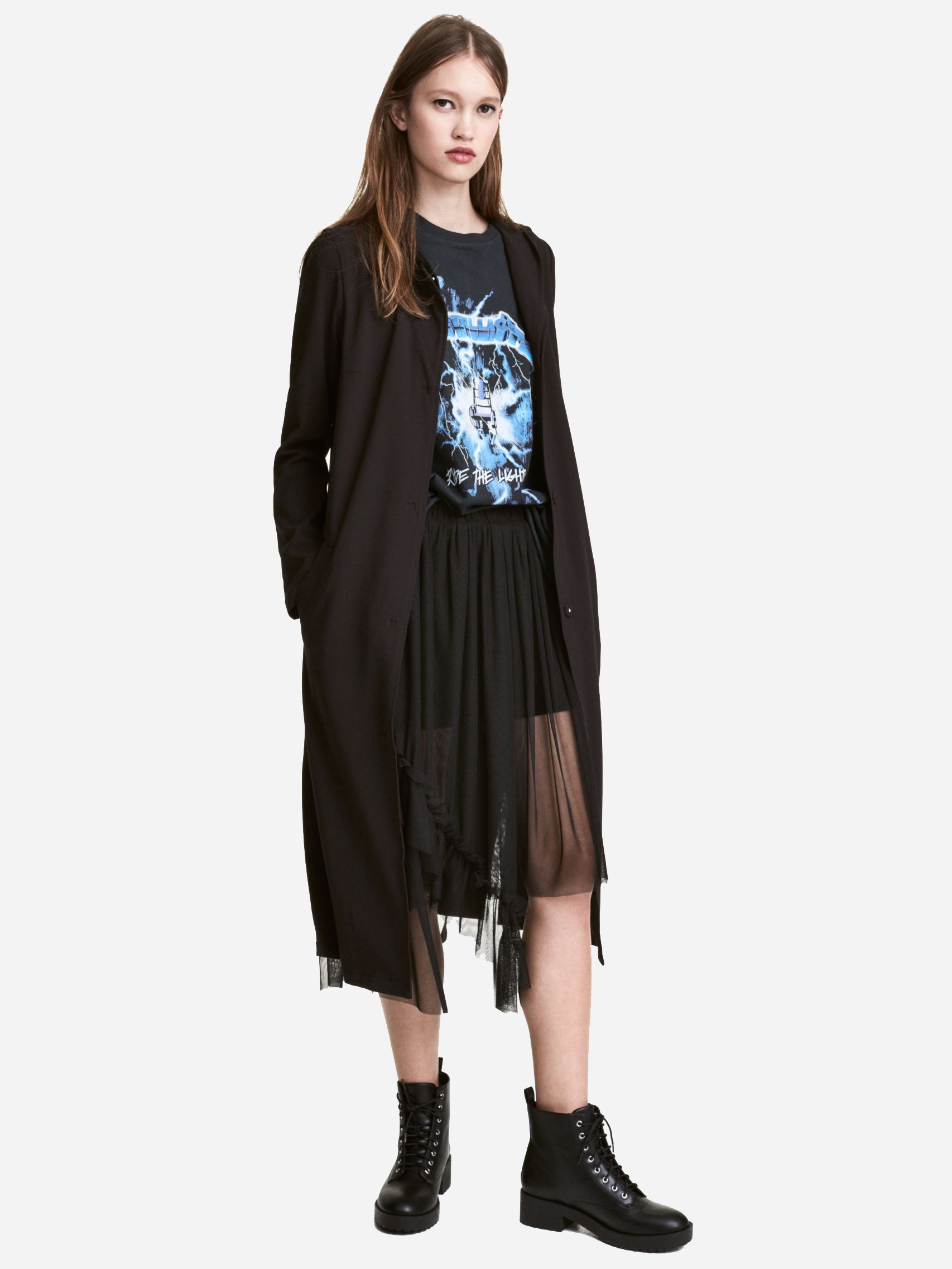 

Плащ H&M 1304-4464775  Черный, Плащ H&M 1304-4464775 46 Черный