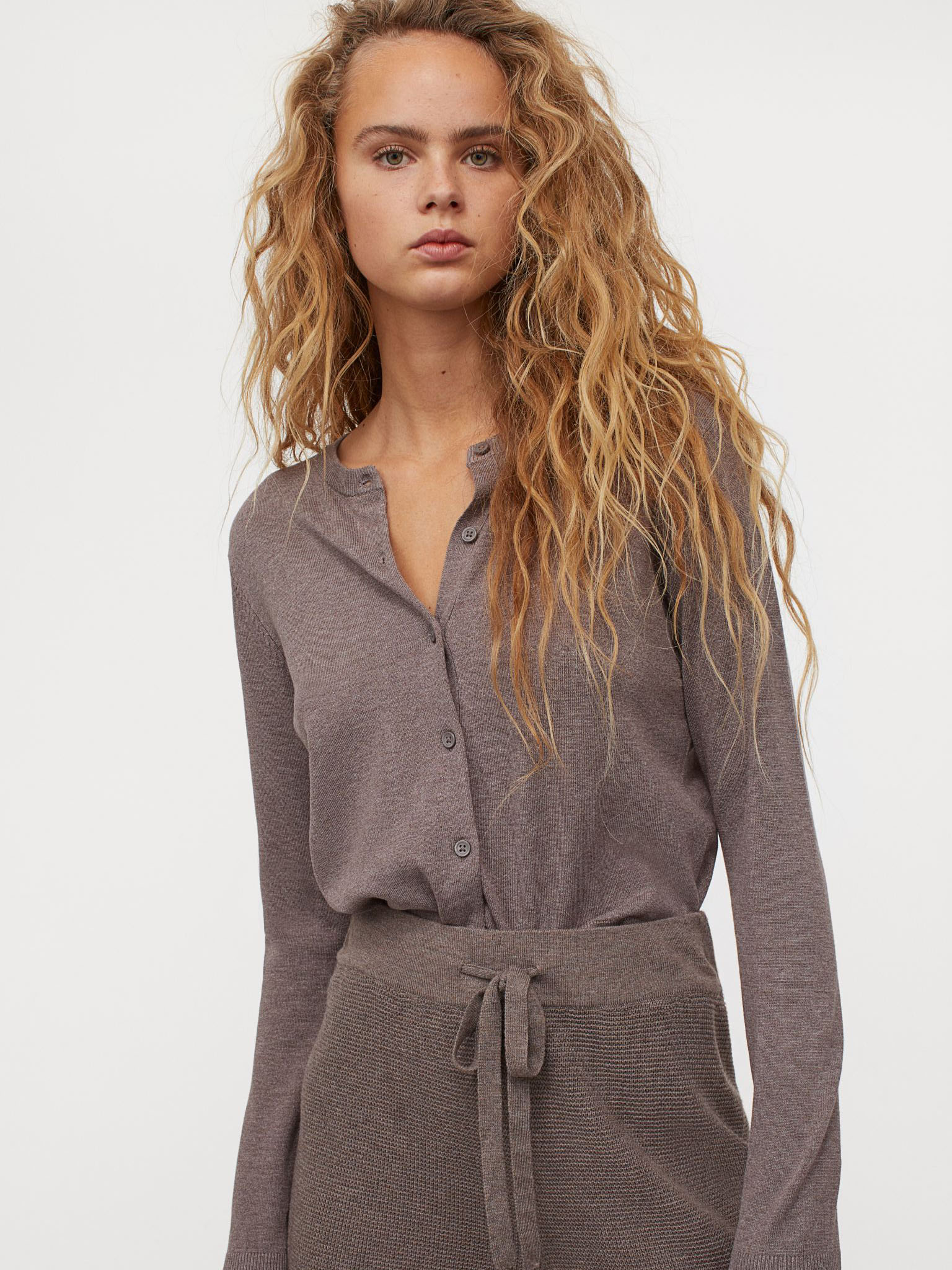 

Кардиган H&M 1704-5795412 S Темно-бежевый