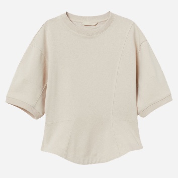 

Футболка H&M 1804-8432460 L Светло-бежевая