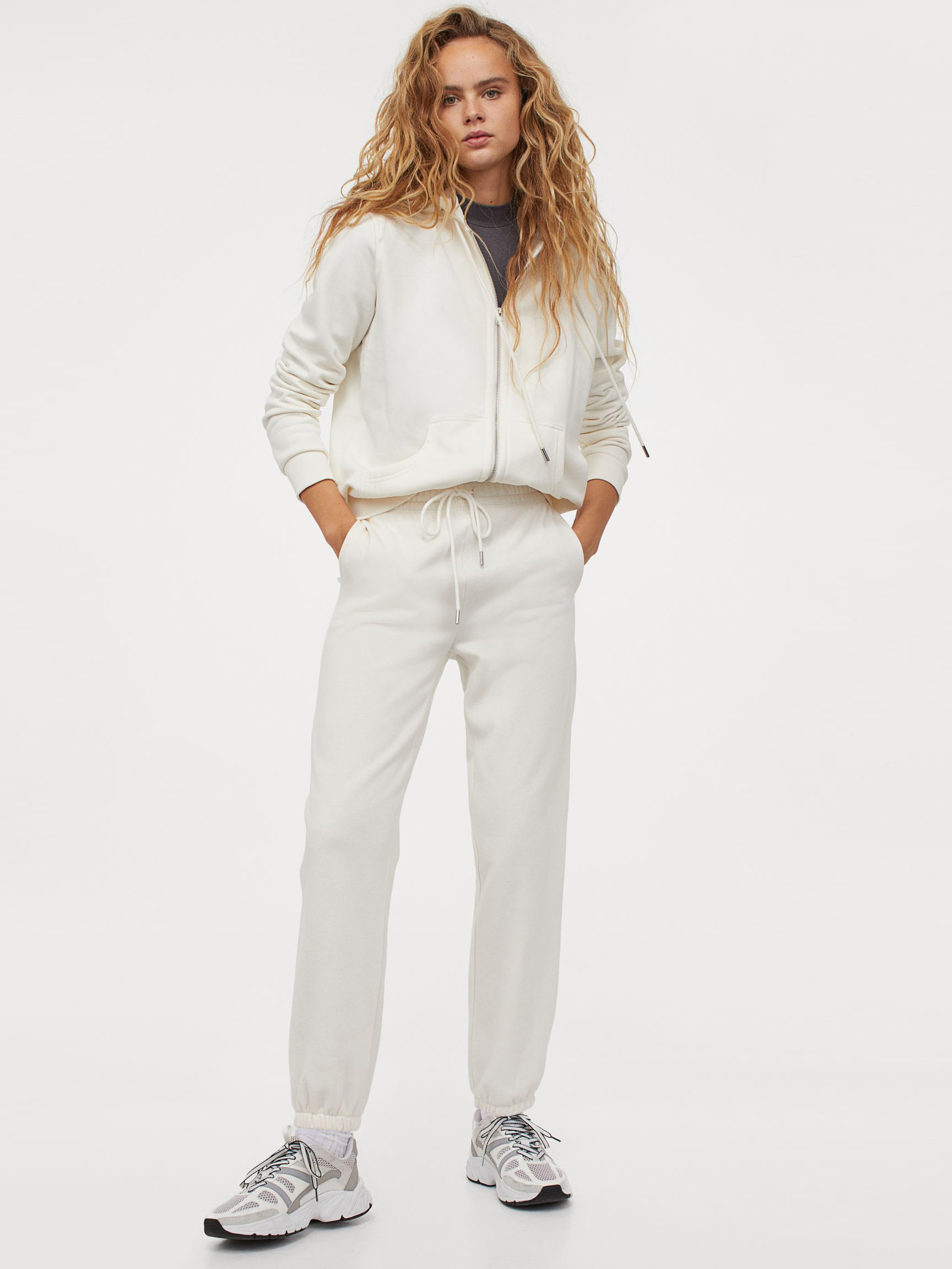 

Брюки сортивные H&M 1804-9327223 XS Белые
