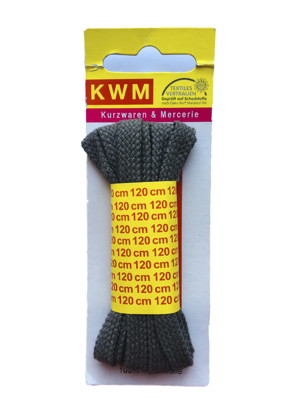 

Шнурки KWM 120 см KWM светло серый IS-10447