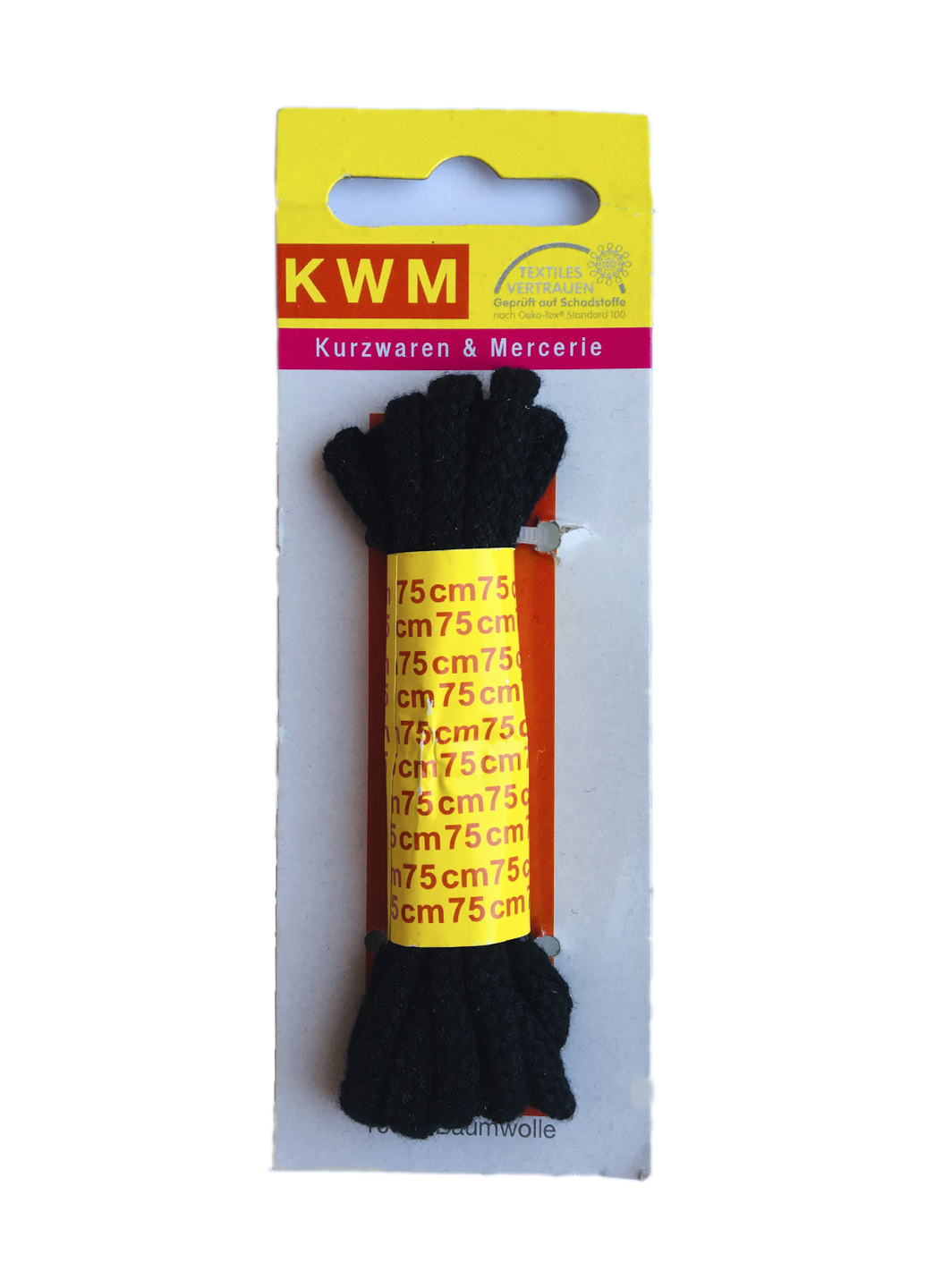 

Шнурки черные KWM 75 см KWM черный IS-10400