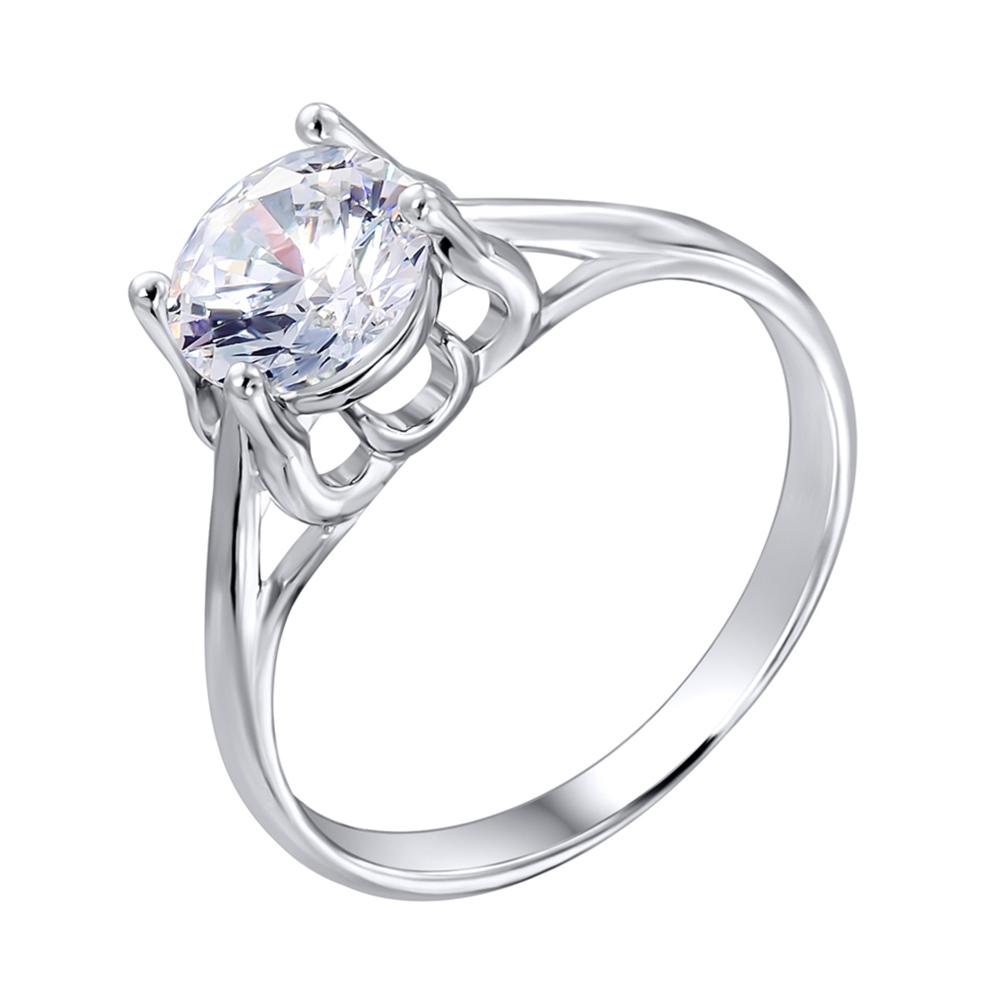 

Серебряное кольцо с фианитом 000116353 18 размера