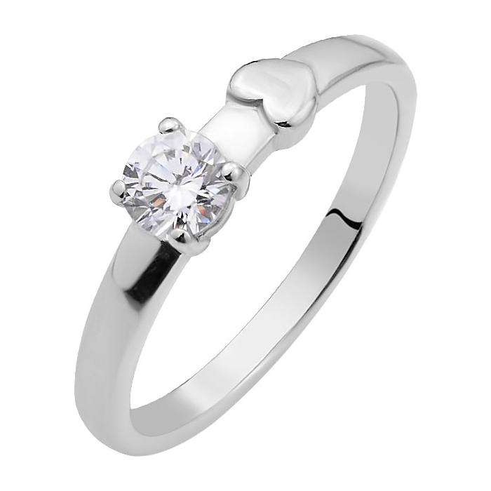 

Серебряное кольцо с цирконием Swarovski 000103120 18 размера